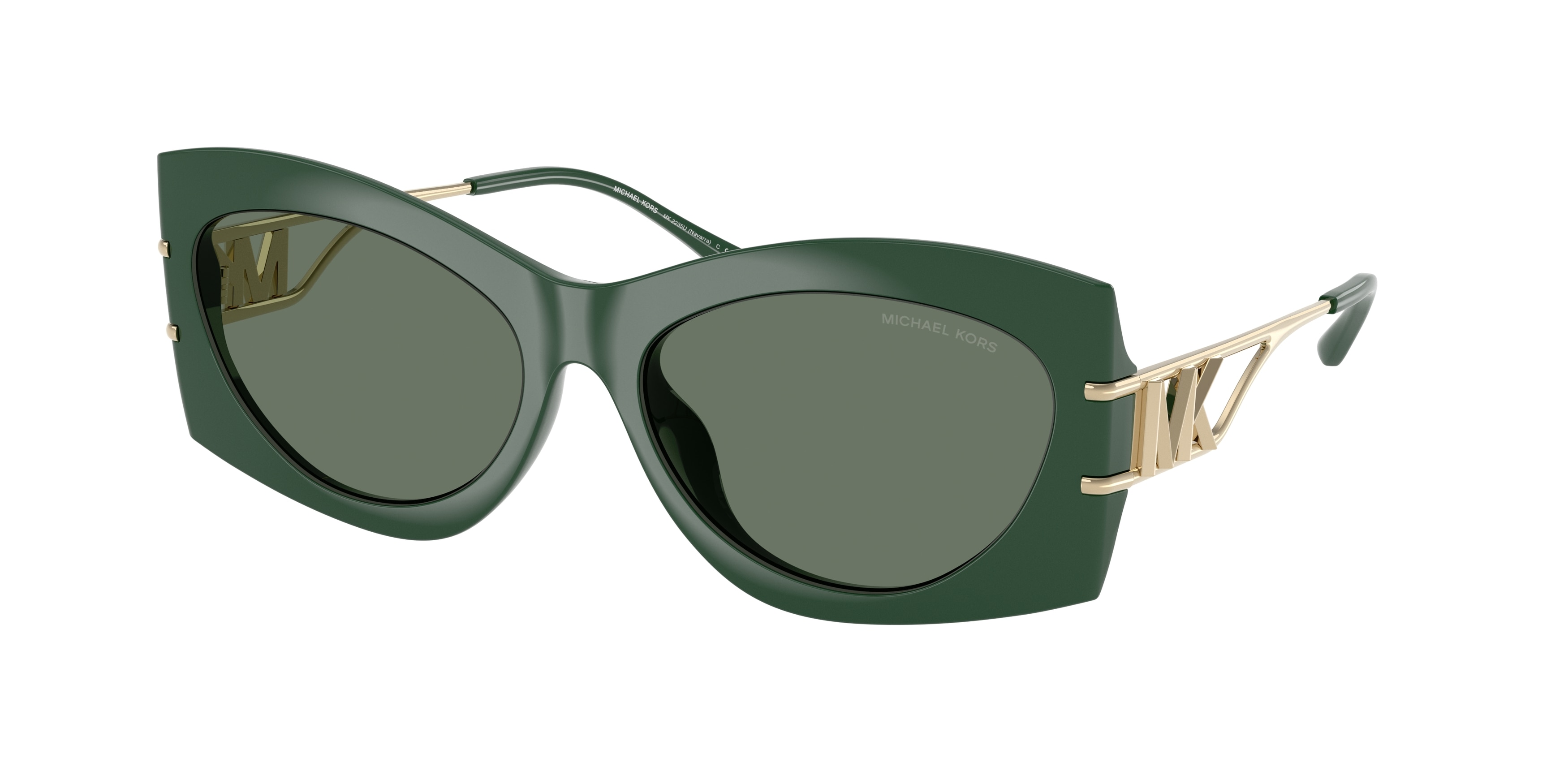 Michael Kors Woman MK2235U NAVARRA 40063H Sunglasses Injected Green Green Geometric Normal-image